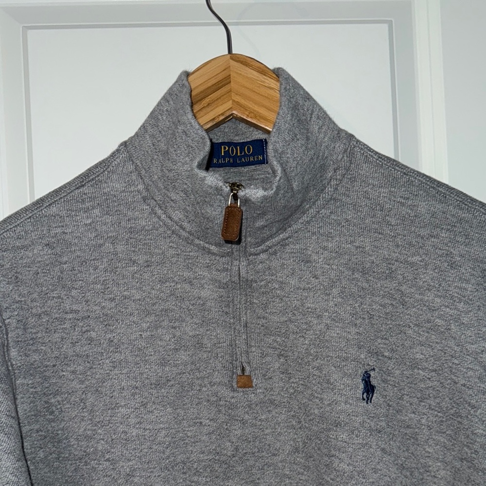 Polo by Ralph Lauren Men's Grey Quarter-Zip Shirt